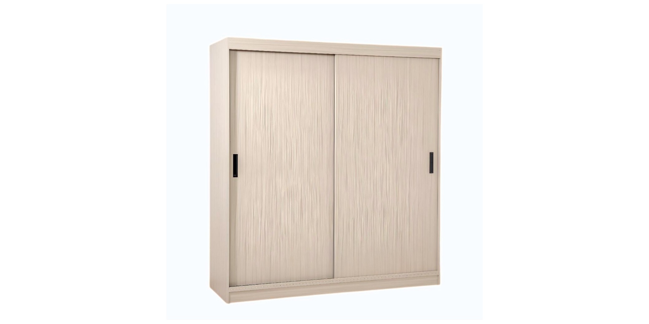 Curtis Wardrobe 2 Doors Sliding Maple Grey In MDF