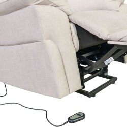 Horizon Recliner Chair Tilt & Lift Fab Linen Beige