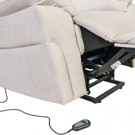 Horizon Recliner Chair Tilt & Lift Fab Linen Beige