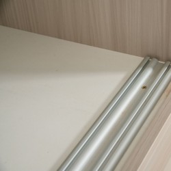 Curtis Wardrobe 2 Doors Sliding Maple Grey In MDF