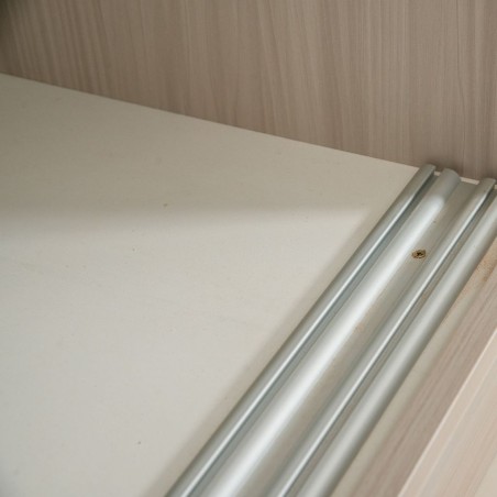 Curtis Wardrobe 2 Doors Sliding Maple Grey In MDF