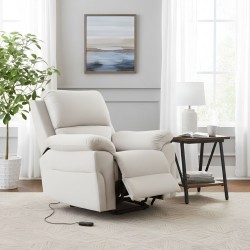Horizon Recliner Chair Tilt & Lift Fab Linen Beige