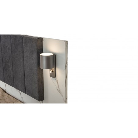 Venicia Bed 160x200 cm Upholstered With Lamps In MDF/Plywood