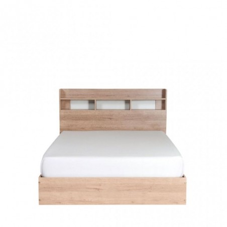 Sapphire Bed 150x190 cm With Shelves MDF Red Oak