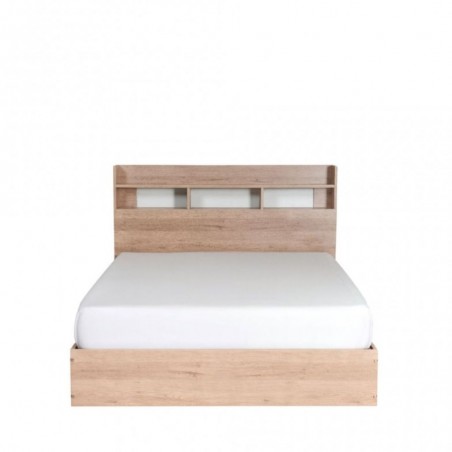 Sapphire Bed 180x200 cm With Shelves MDF Red Oak