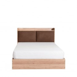 Diamond Bed 180x200 cm Upholstered MDF Red Oak