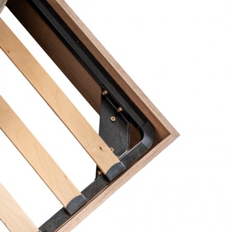 Sapphire Bed 180x200 cm With Shelves MDF Red Oak