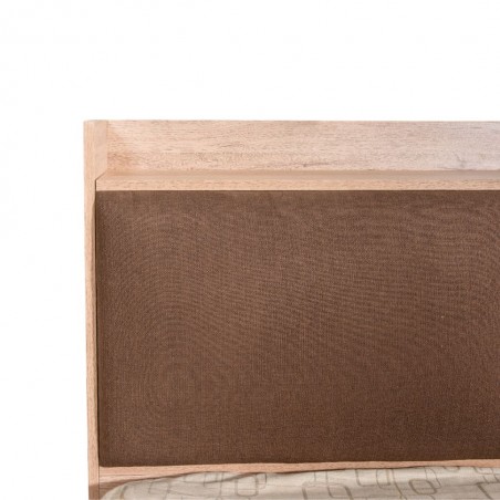 Diamond Bed 150x190 cm Upholstered MDF Red Oak