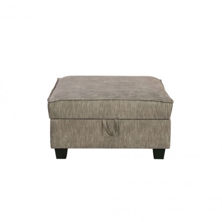 Hunter Corner W/Storage Ottoman Fabric Brown