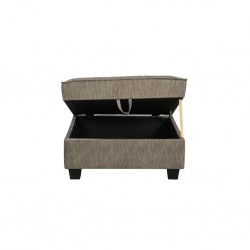 Hunter Corner W/Storage Ottoman Fabric Brown