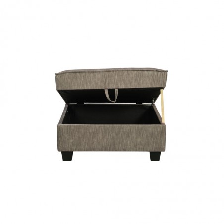 Hunter Corner W/Storage Ottoman Fabric Brown