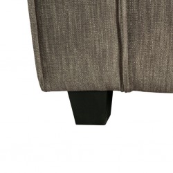 Hunter Corner W/Storage Ottoman Fabric Brown