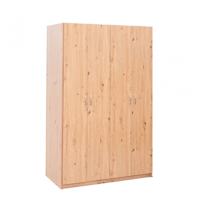 Brazilia Wardrobe 4 Doors Light Oak Hydrofuge Particle Board