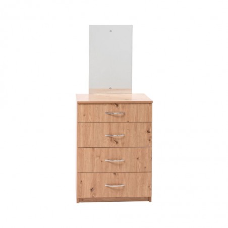 Brazilia Dressing Table With Mirror Light Oak Hydrofuge Particle