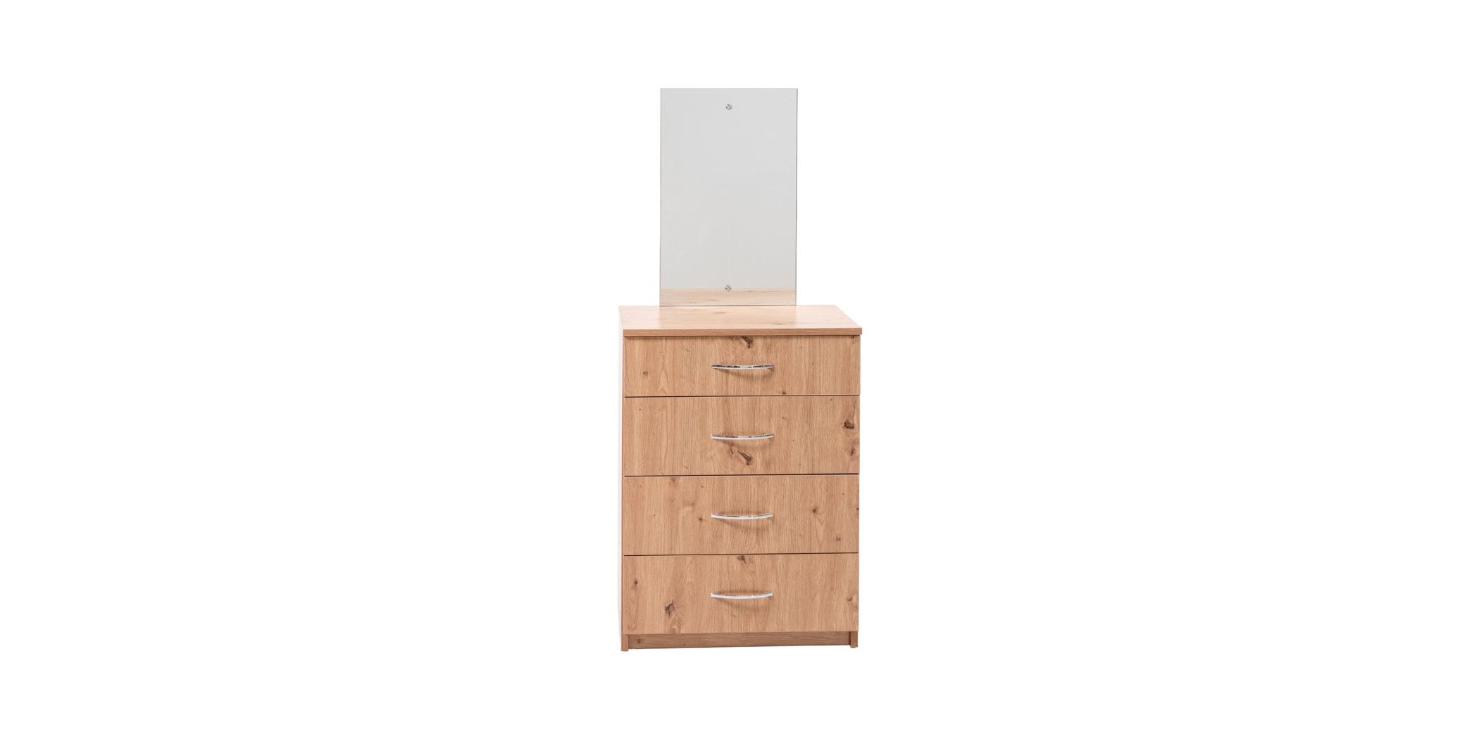 Brazilia Dressing Table With Mirror Light Oak Hydrofuge Particle