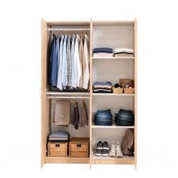 Brazilia Wardrobe 4 Doors Light Oak Hydrofuge Particle Board