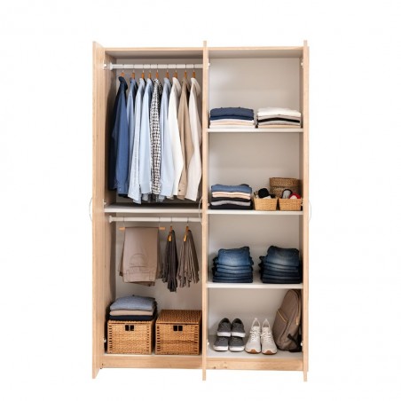 Brazilia Wardrobe 4 Doors Light Oak Hydrofuge Particle Board