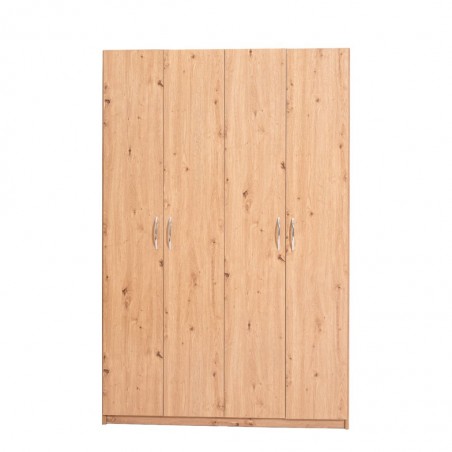 Brazilia Wardrobe 4 Doors Light Oak Hydrofuge Particle Board