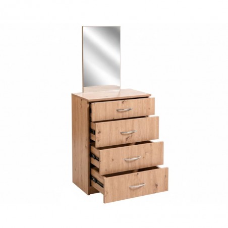 Brazilia Dressing Table With Mirror Light Oak Hydrofuge Particle