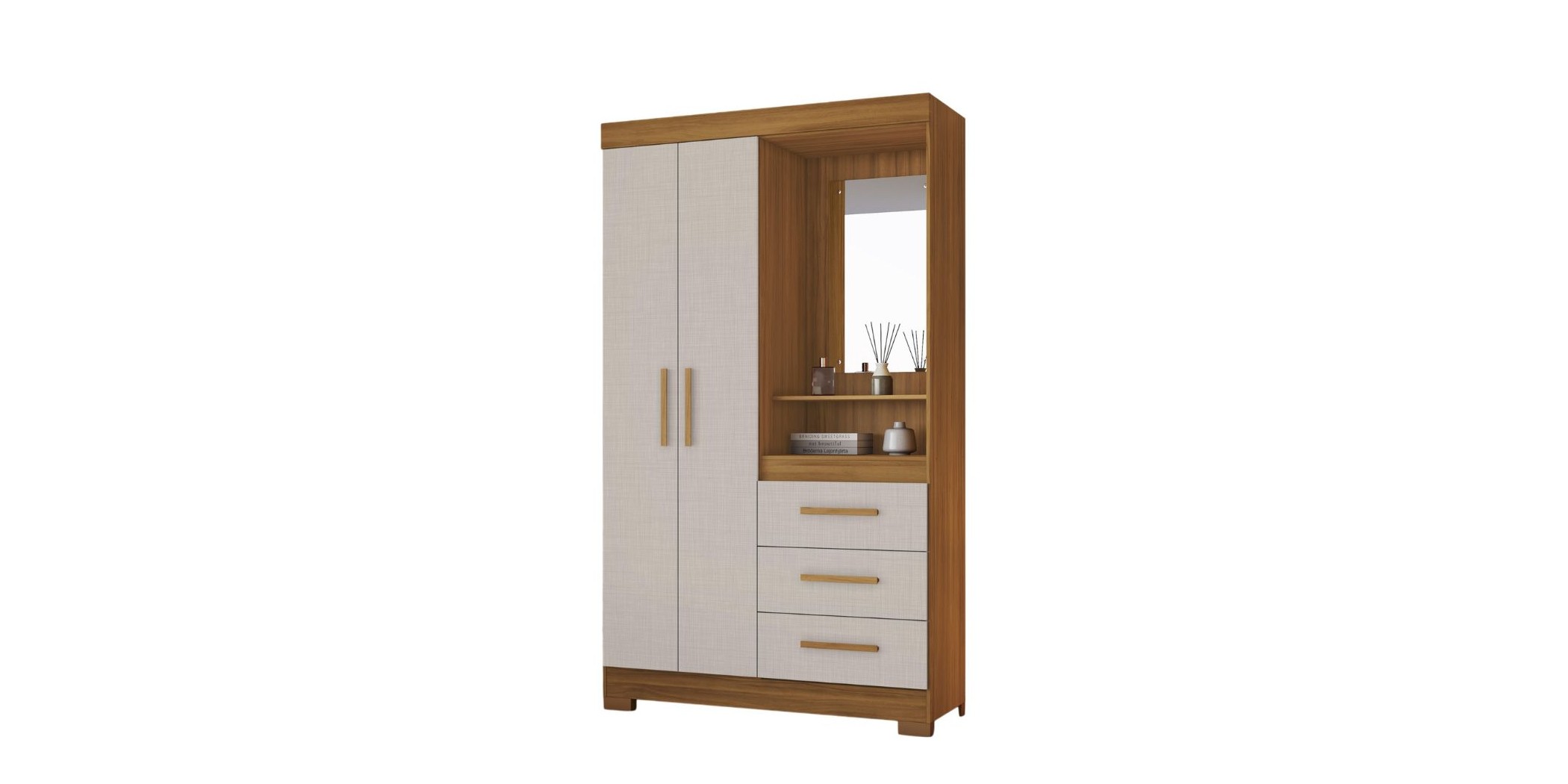 Daisy Wardrobe 2 Doors & 3 Drawers Freijo Trend/Off White