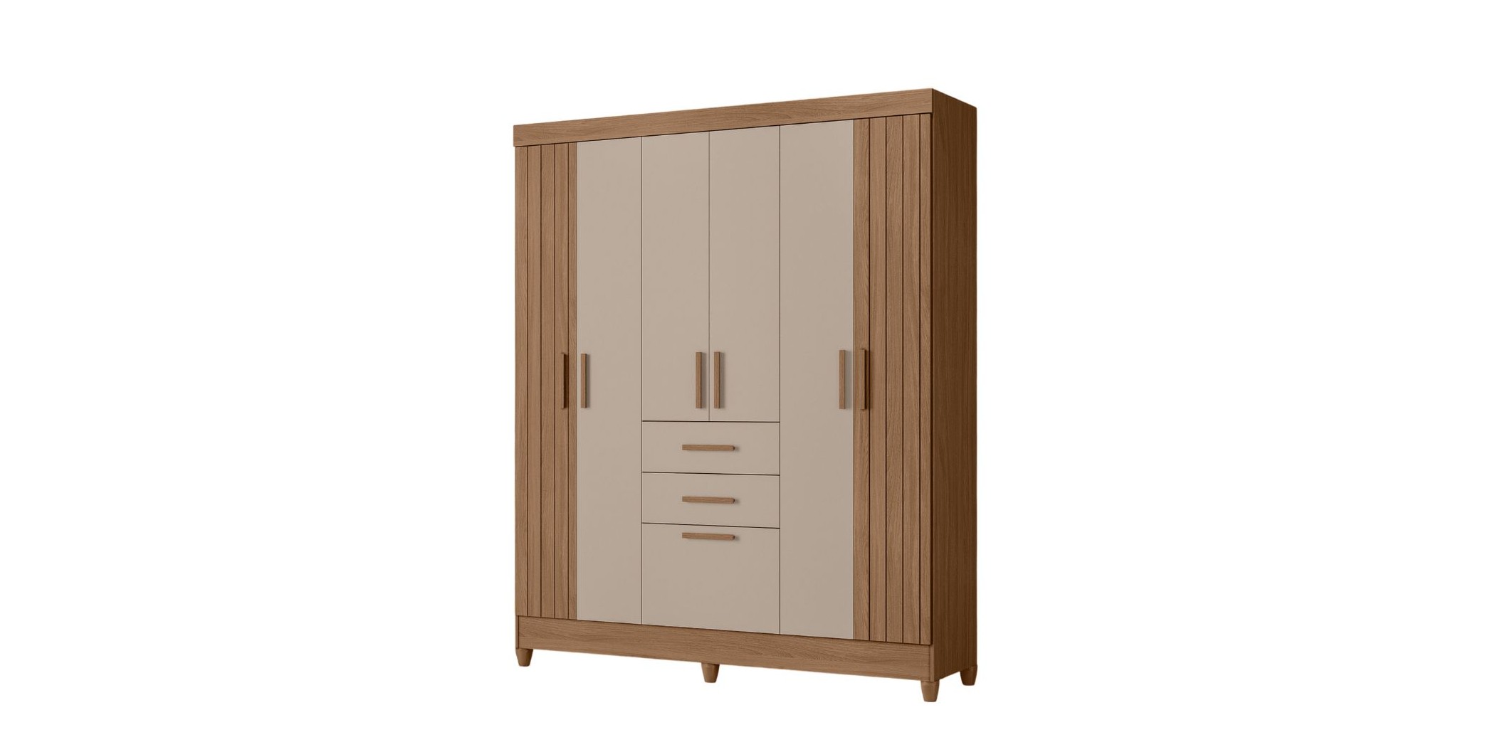 Malta Wardrobe 7 Doors & 2 Drawers Oak/Fendi