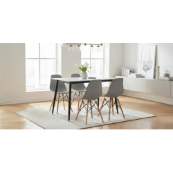 Kult Table and 4 Chairs Light Grey