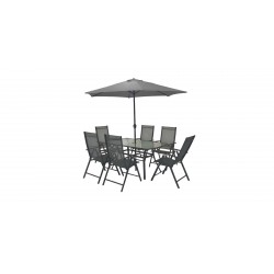 Alvory Table & 6 Chairs With Umbrella