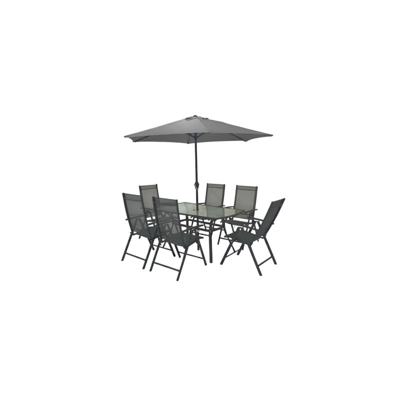 Alvory Table & 6 Chairs With Umbrella