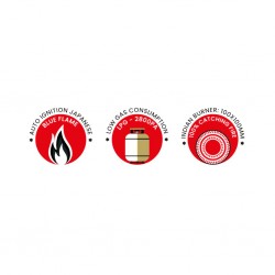 Flamingo FL422 2 Burner Stainless Steel Gas "O"