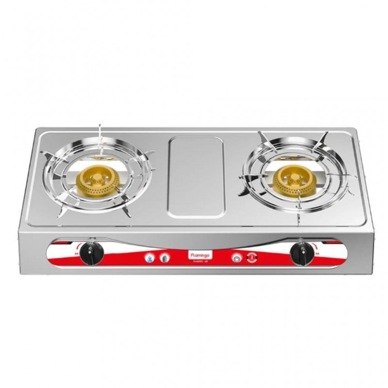 Flamingo FL422 2 Burner Stainless Steel Gas "O"
