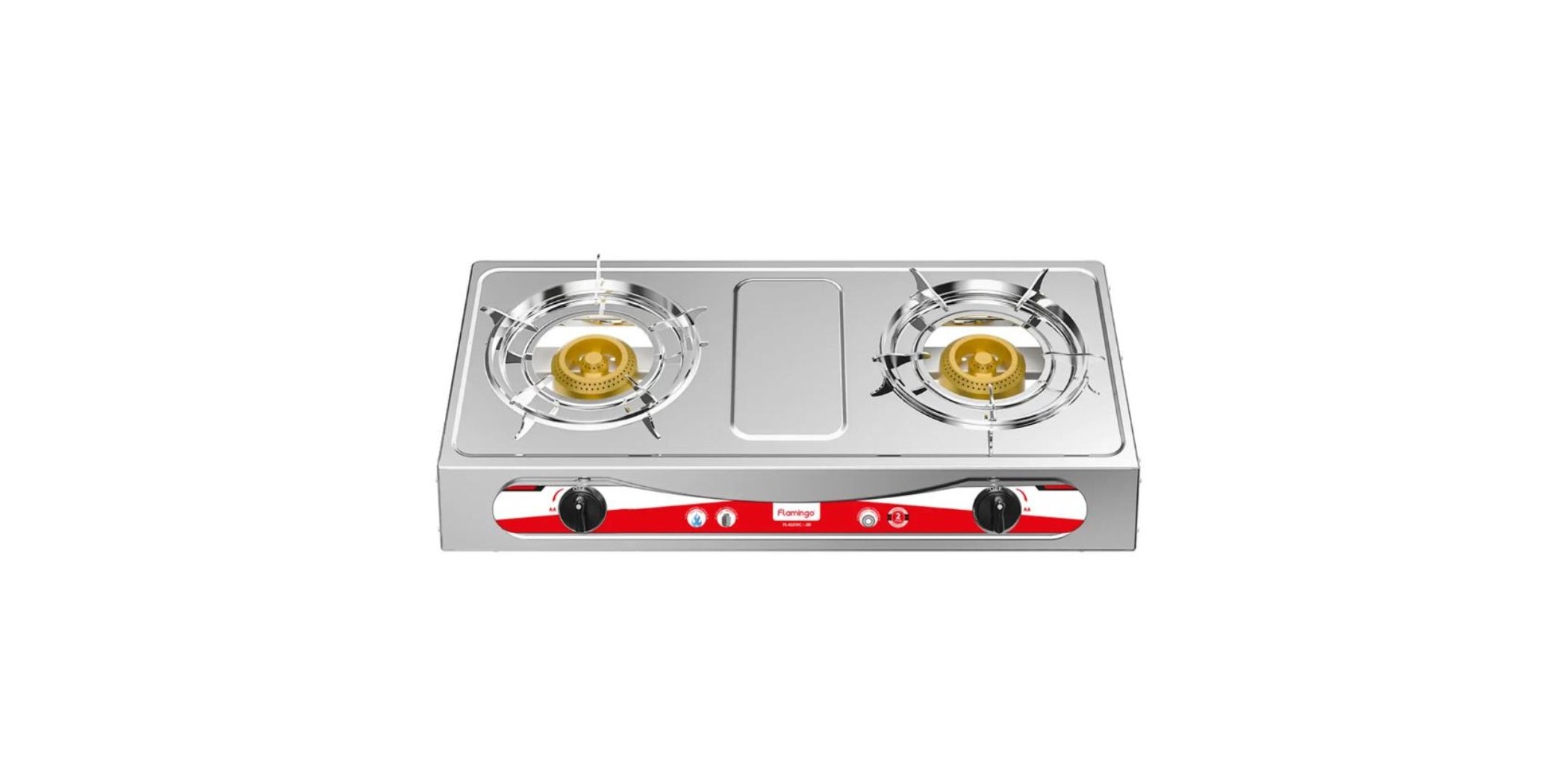 Flamingo FL422 2 Burner Stainless Steel Gas "O"