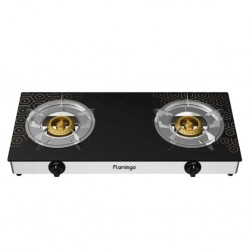 Flamingo FL420GC-Design 1 - 2 Burner Glass Top Gas Stove "O"