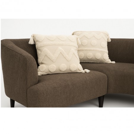 Andes 2 Seater W/Chaise Unit Grey/Brown Col