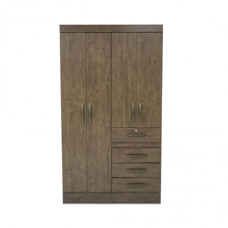 Sobral Wardrobe 4 Doors Brown