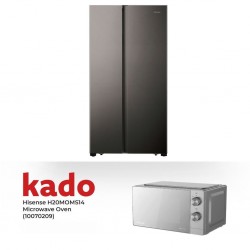 Hisense RS677N4FSF Refrigerator & Free Hisense H20MOMS14 Microwave Oven