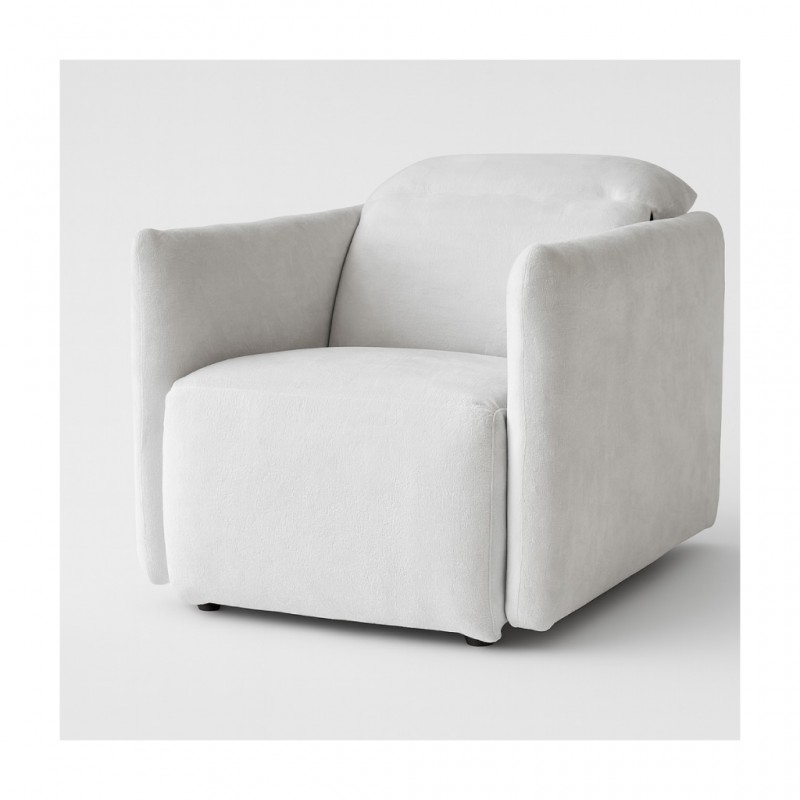 Laura 1 Str Manual Motion Fabric White