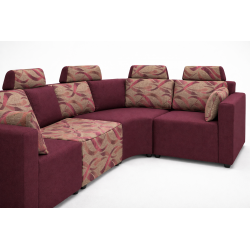 Picasso Sofa Corner Fabric Plum