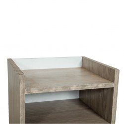 Latonia Night Table Gouache & White