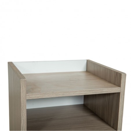 Latonia Night Table Gouache & White