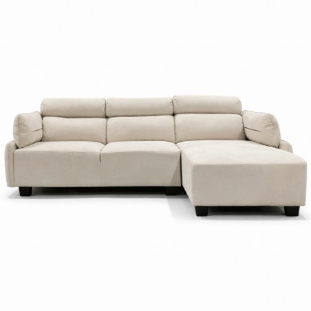 Comfy Corner RHF Chaise + LHF 2Str Fabric Beige