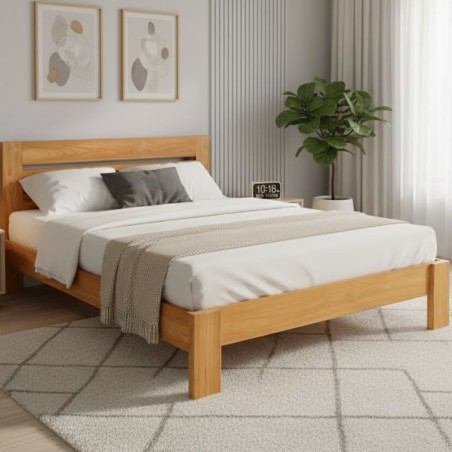 Milan Bed 160x200 cm Natural Teak