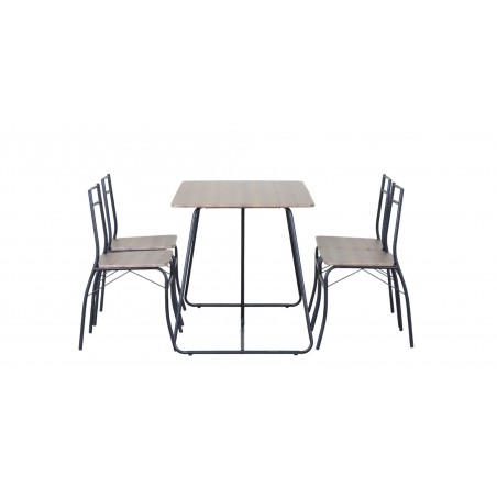 Ophrizio Table & 4 Chairs In Melamine White