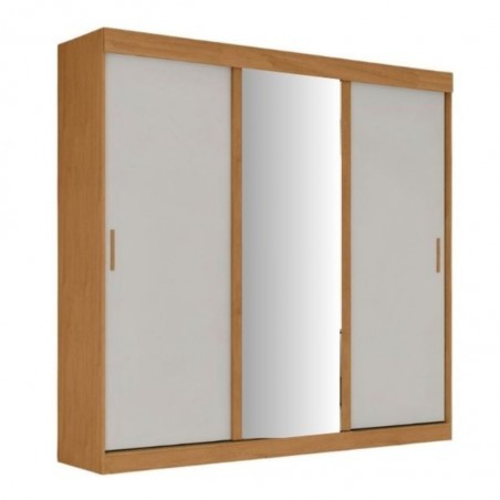 Saion Wardrobe 3Drs & 3 Drawers Almond & Off White