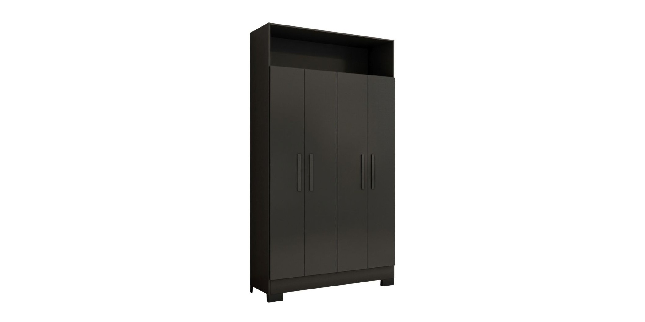 Izetta Wardrobe 4 Doors Black