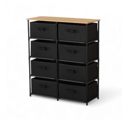 Mabel Storage Cabinet With Drawers In Melamine Oak