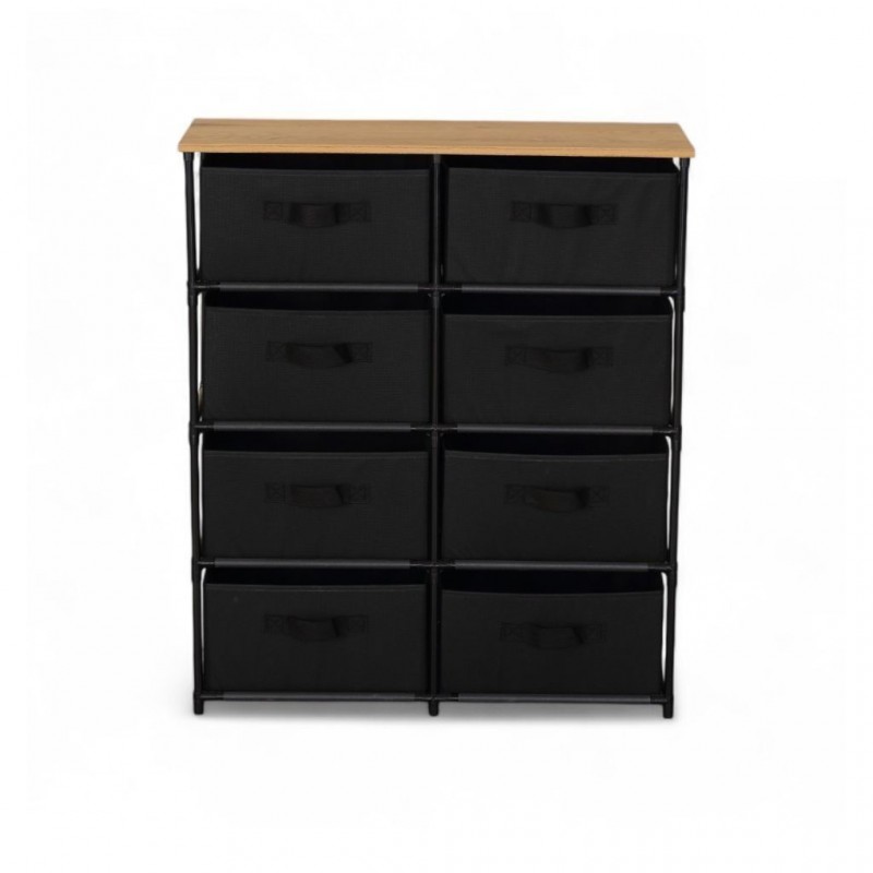 Mabel Storage Cabinet With Drawers In Melamine Oak