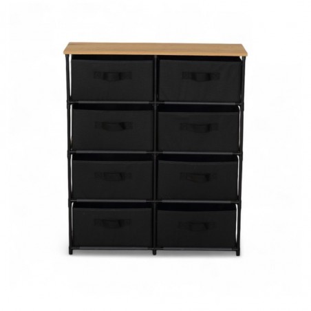 Mabel Storage Cabinet With Drawers In Melamine Oak