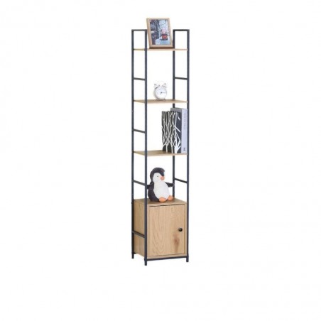 Blish Shelf With Door in Melamine Wild Oak