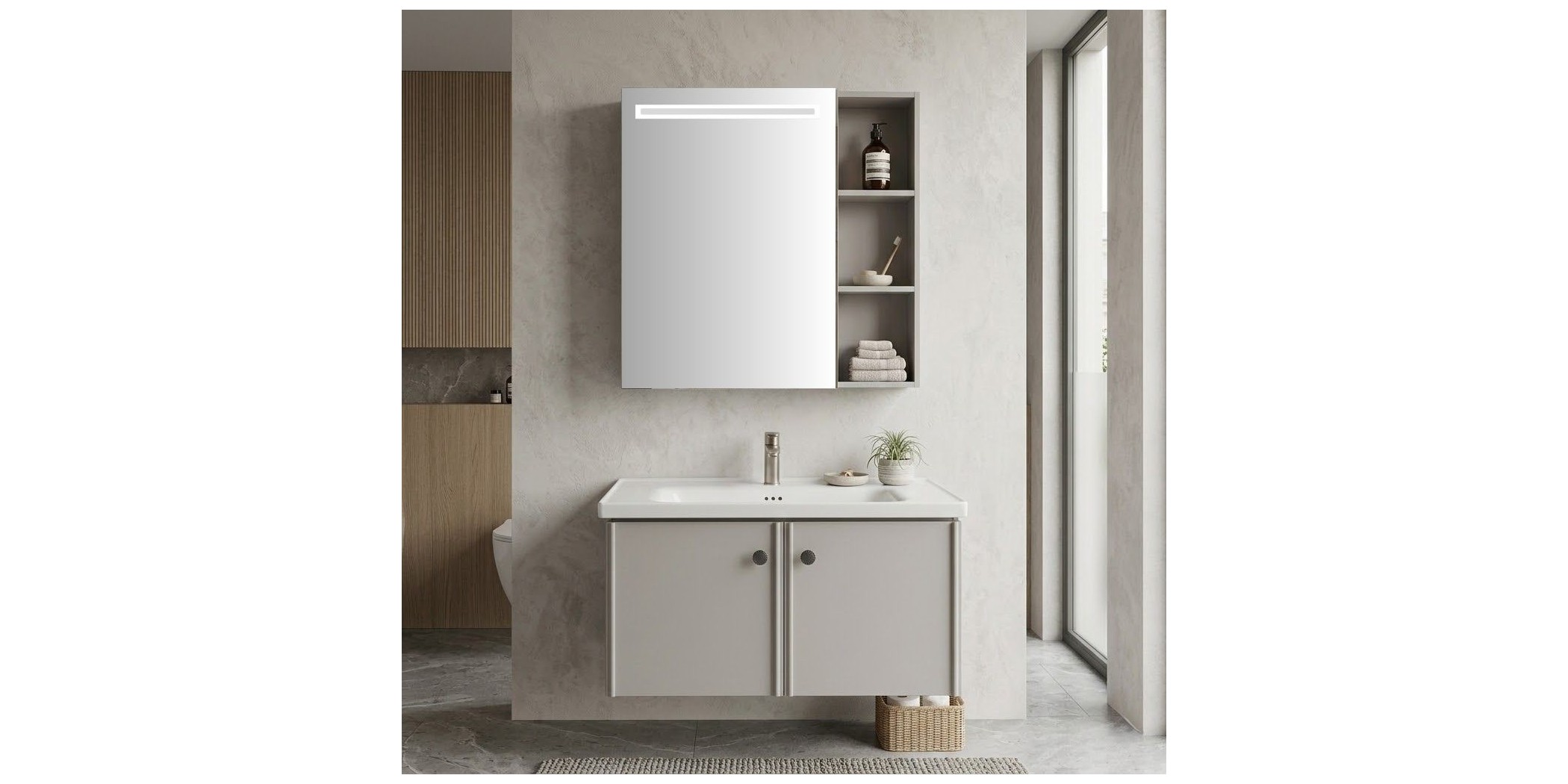 Marigold Bathroom Cabinet With Mirror 1135-80