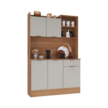 Emily Kitchen Cabinet 5 Doors 1 Drawers Honey & Arenas